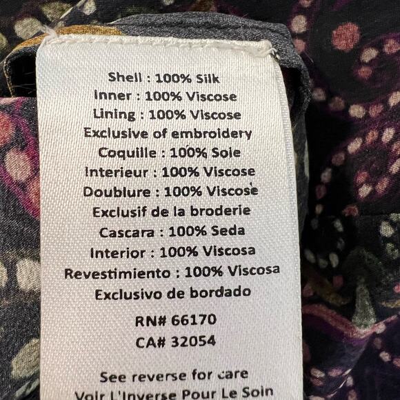 Hemant & Nandita Embroidered 100% Silk Jumpsuit Open Side & Back S Indie Boho - Picture 10 of 14